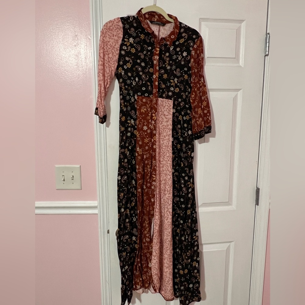 Zara long sleeve floral dress